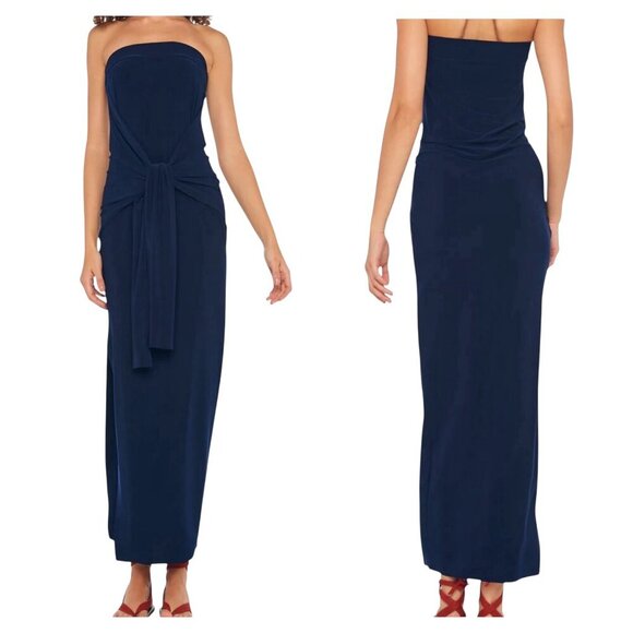 Norma Kamali Strapless All in One Gown Navy Size Medium NWT - Picture 1 of 6